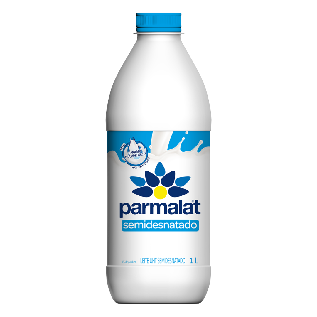 Leite UHT Semidesnatado Parmalat Garrafa 1l