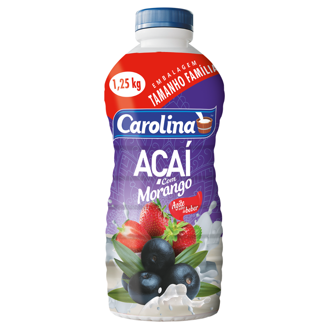 IOGURTE DE ACAI COM MORANGO 1,250g Carolina