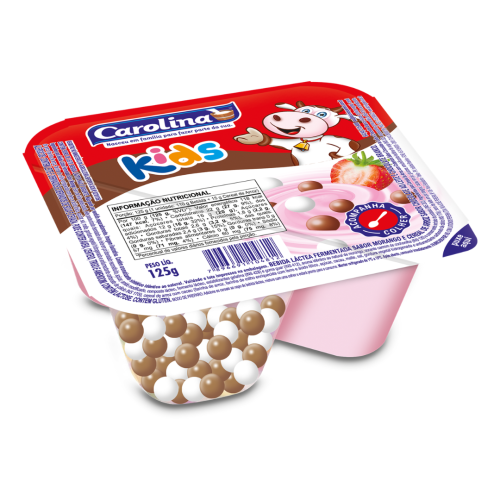 IOGURTE DE BOLINHA PRETA E BRANCA KIDS 125g CAROLINA