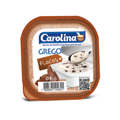 IOGURTE DE FLOCOS GREGO 90G CAROLINA