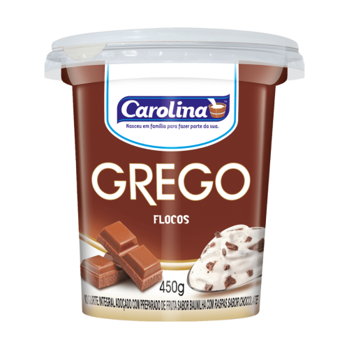 IOGURTE DE FLOCOS GREGO 450G CAROLINA