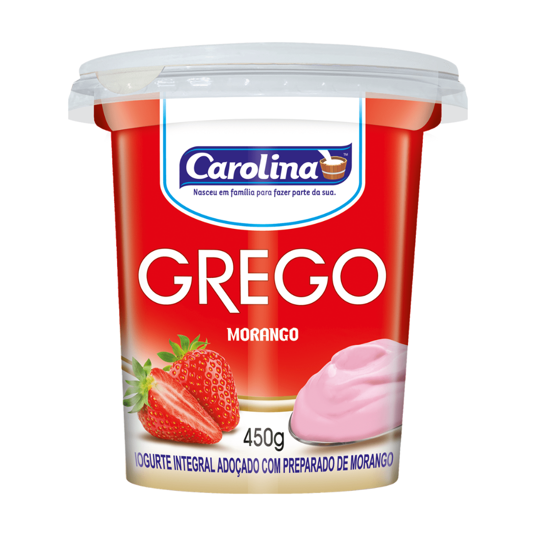 IOGURTE DE MORANGO GRAGO 450G CAROLINA