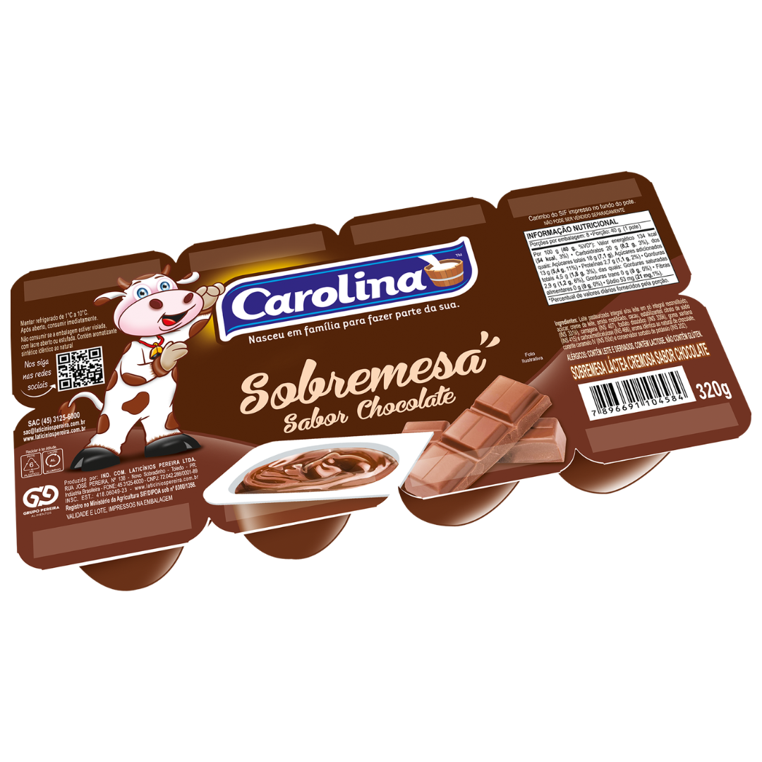 CHOCOLATE PRETO 320g CAROLINA