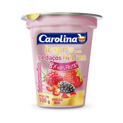 Iogurte de frutas vermelhas 100g Carolina