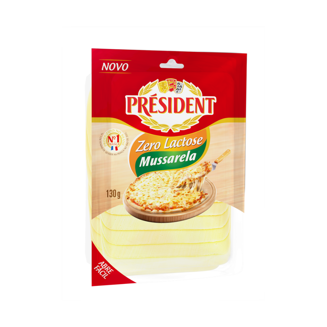 Queijo Mussarela Fatiado Zero Lactose 130g Président