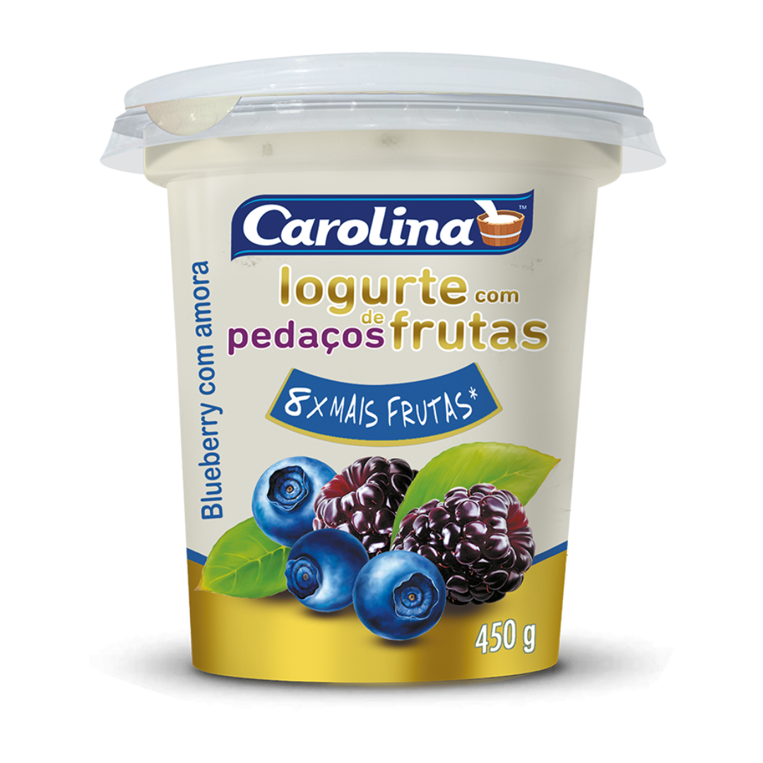 IOGURTE DE BLUEBARRY COM AMORA 450g CAROLINA