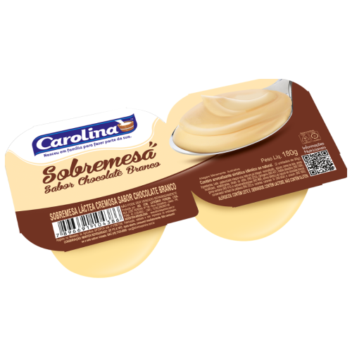 SOBREMESA CHOCOLATE BRANCO 180g CAROLINA