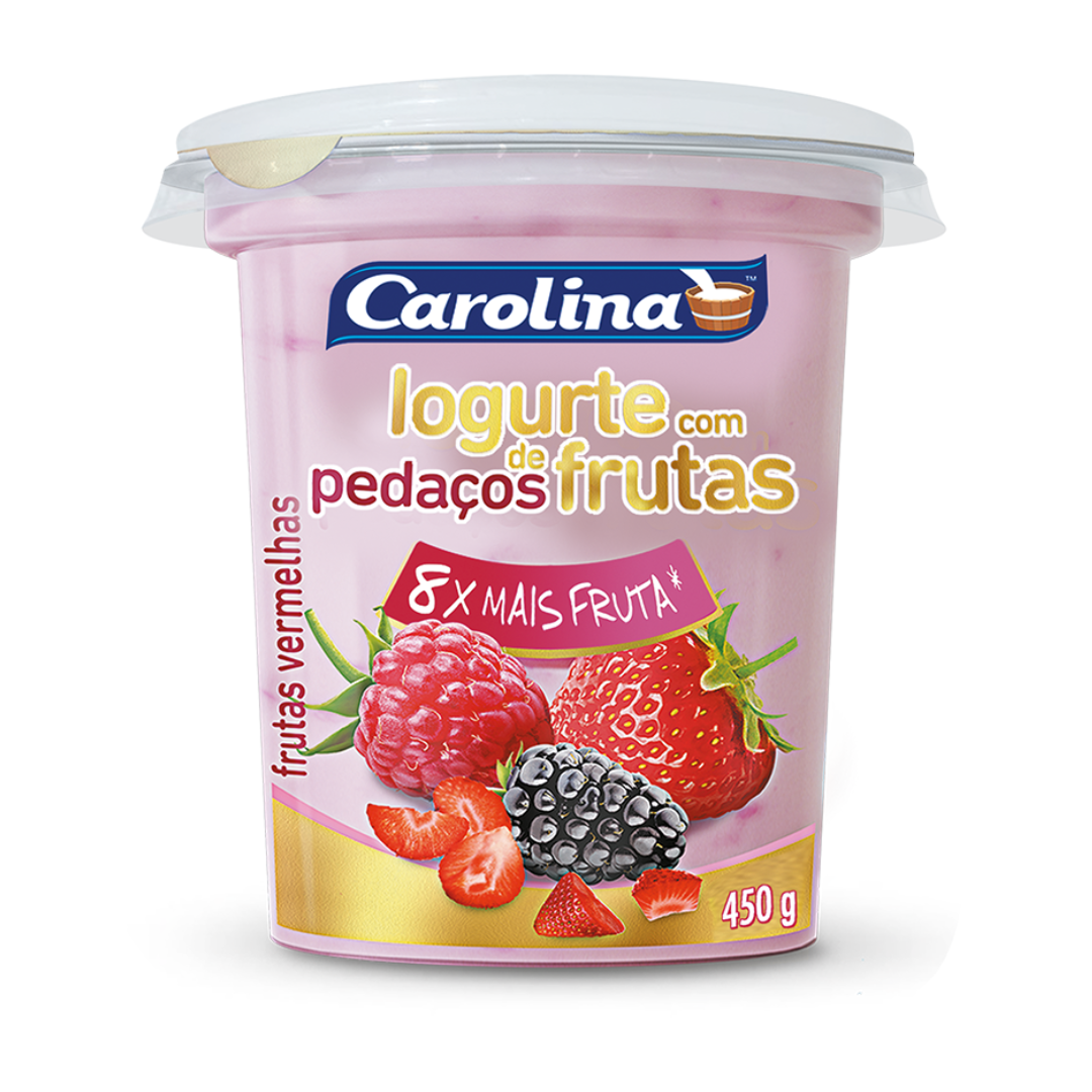 IOGURTE DE FRUTAS VERMELHAS 450g CAROLINA