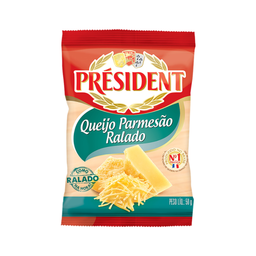 Queijo Parmesão Ralado Président Pacote 50g
