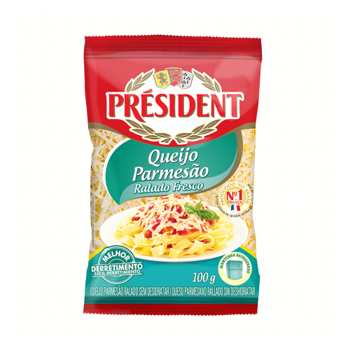 Queijo Parmesão Ralado Président Pacote 100g