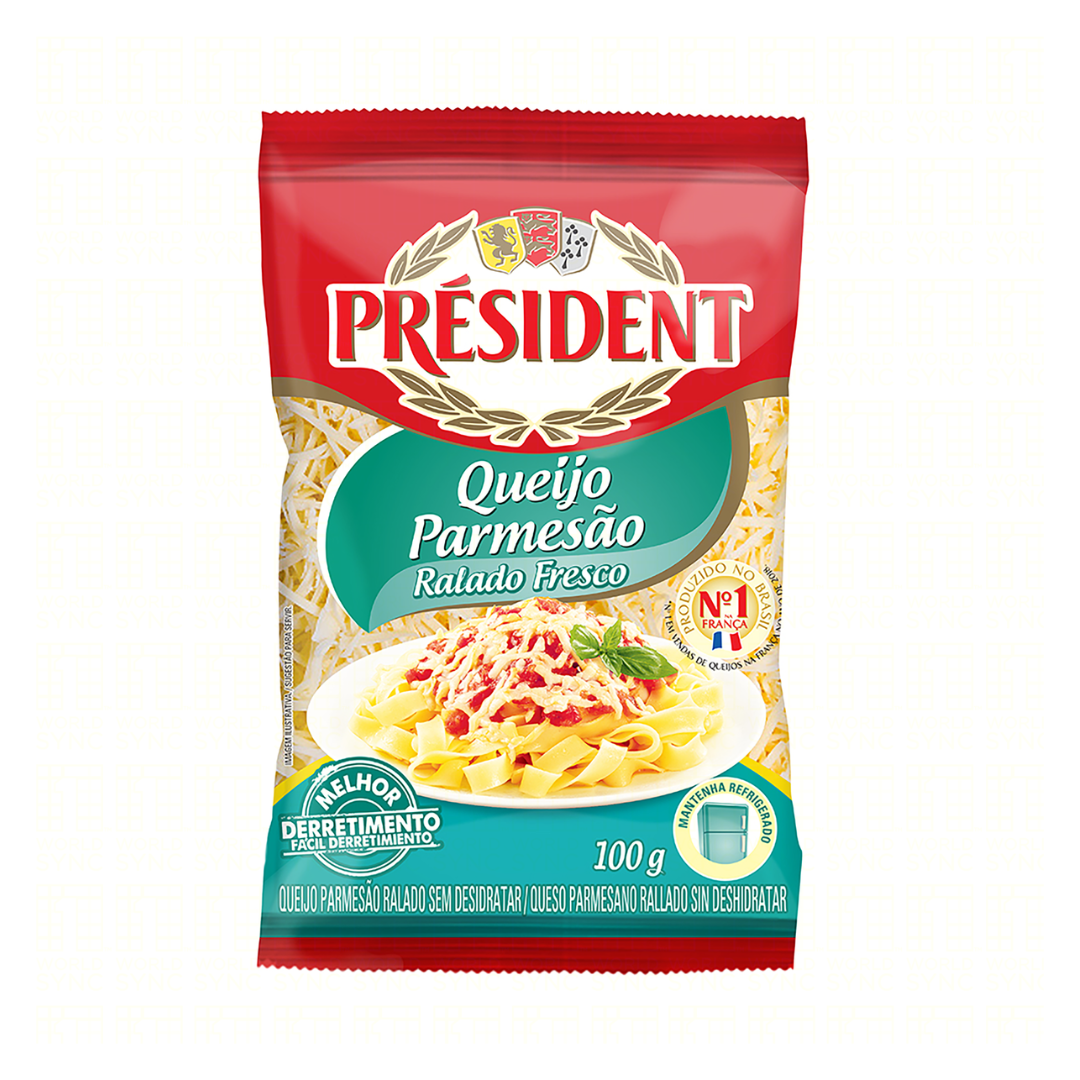 Queijo Parmesão Ralado Président Pacote 100g