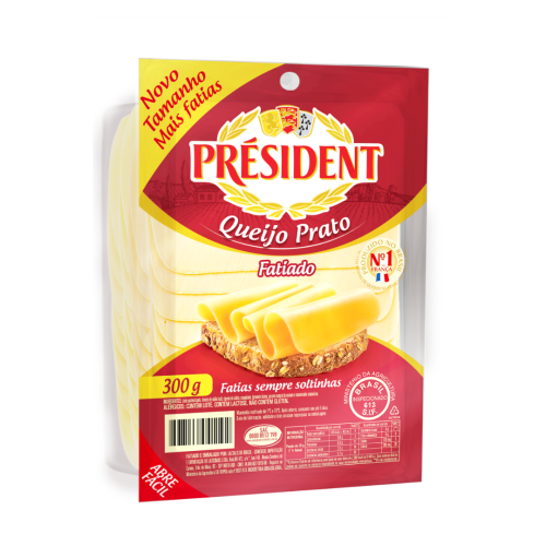 Queijo Prato Fatiado Président 300g