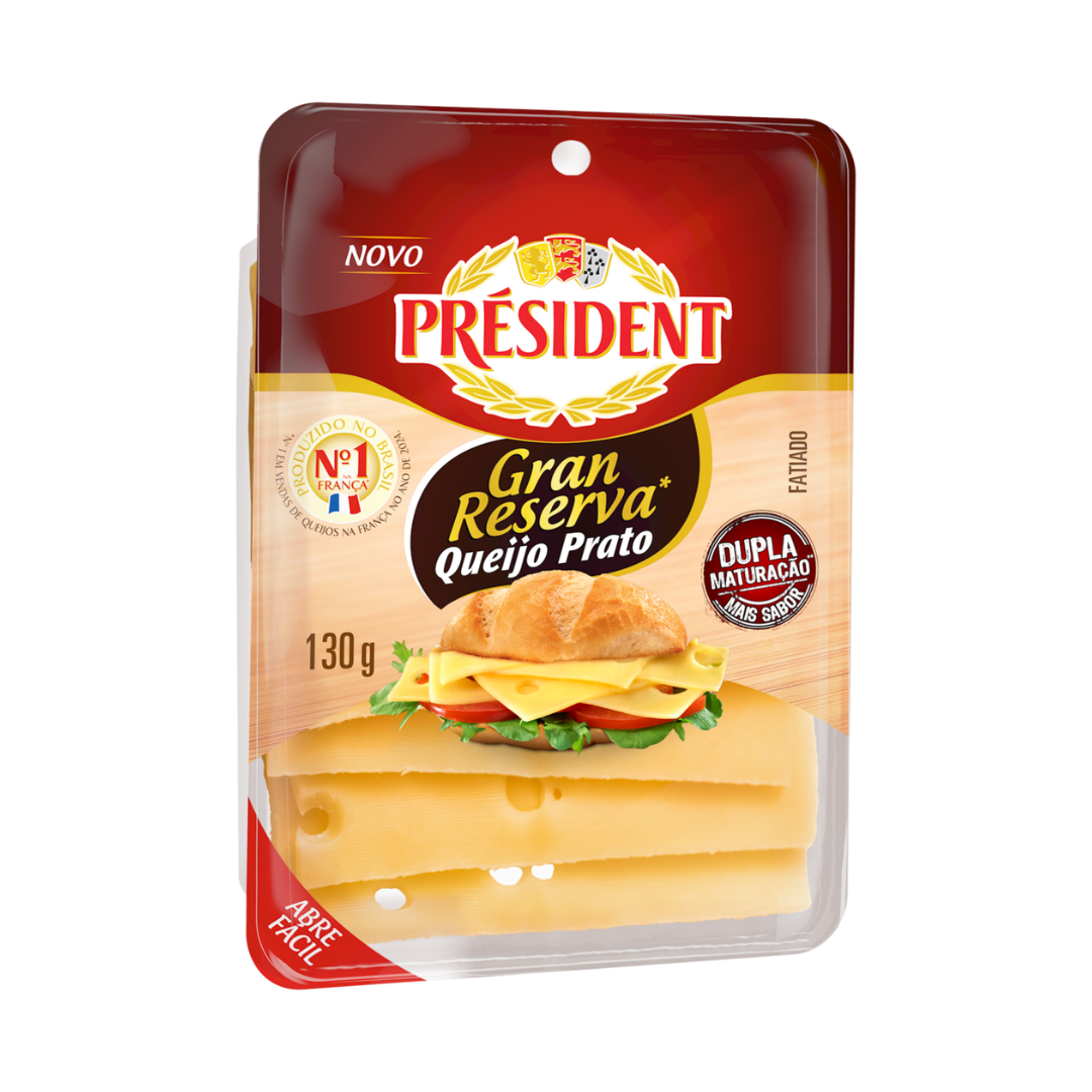 Queijo Prato Fatiado Président Gran Reserva 130g