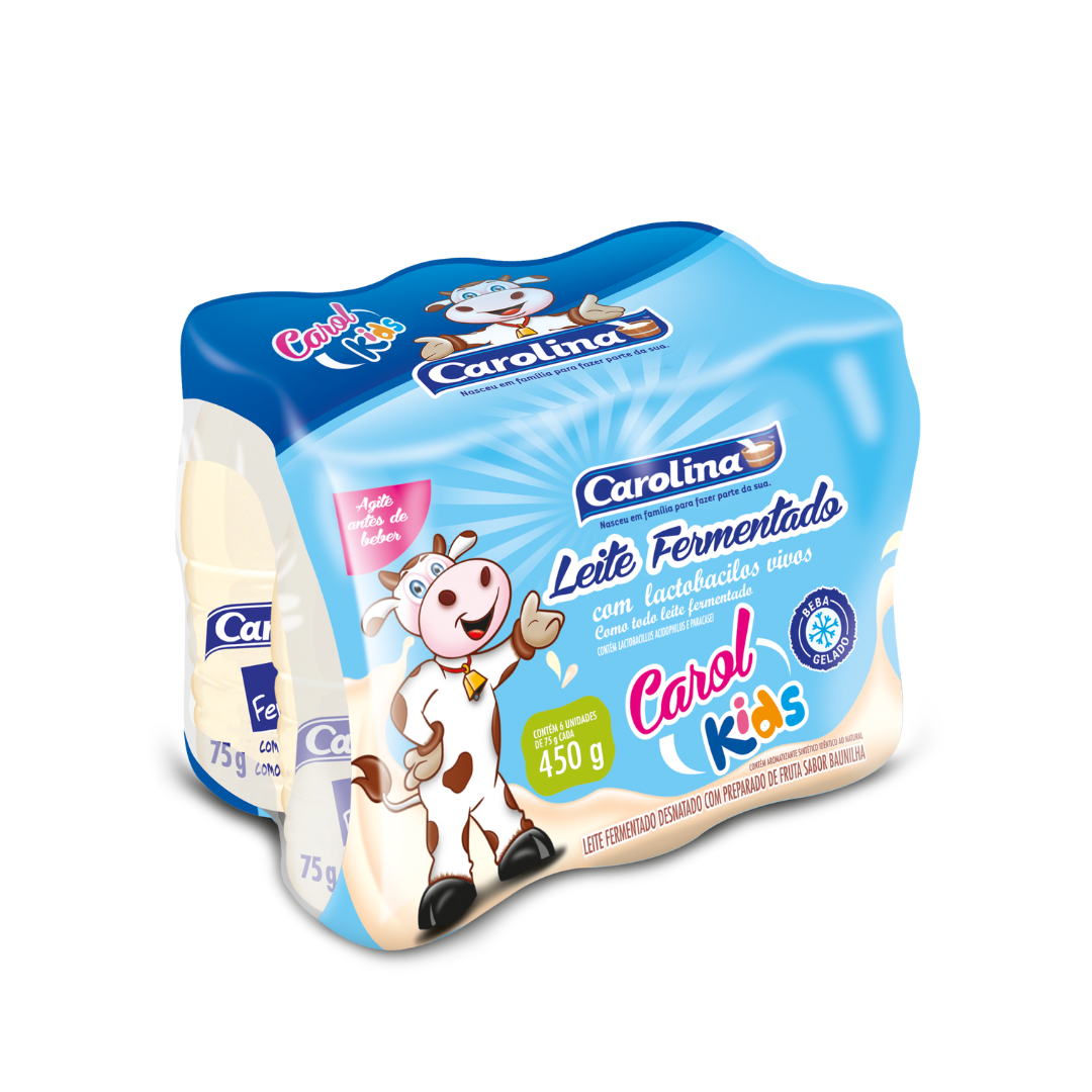 PACK LEITE FERMENTADO CAROLINA 450g