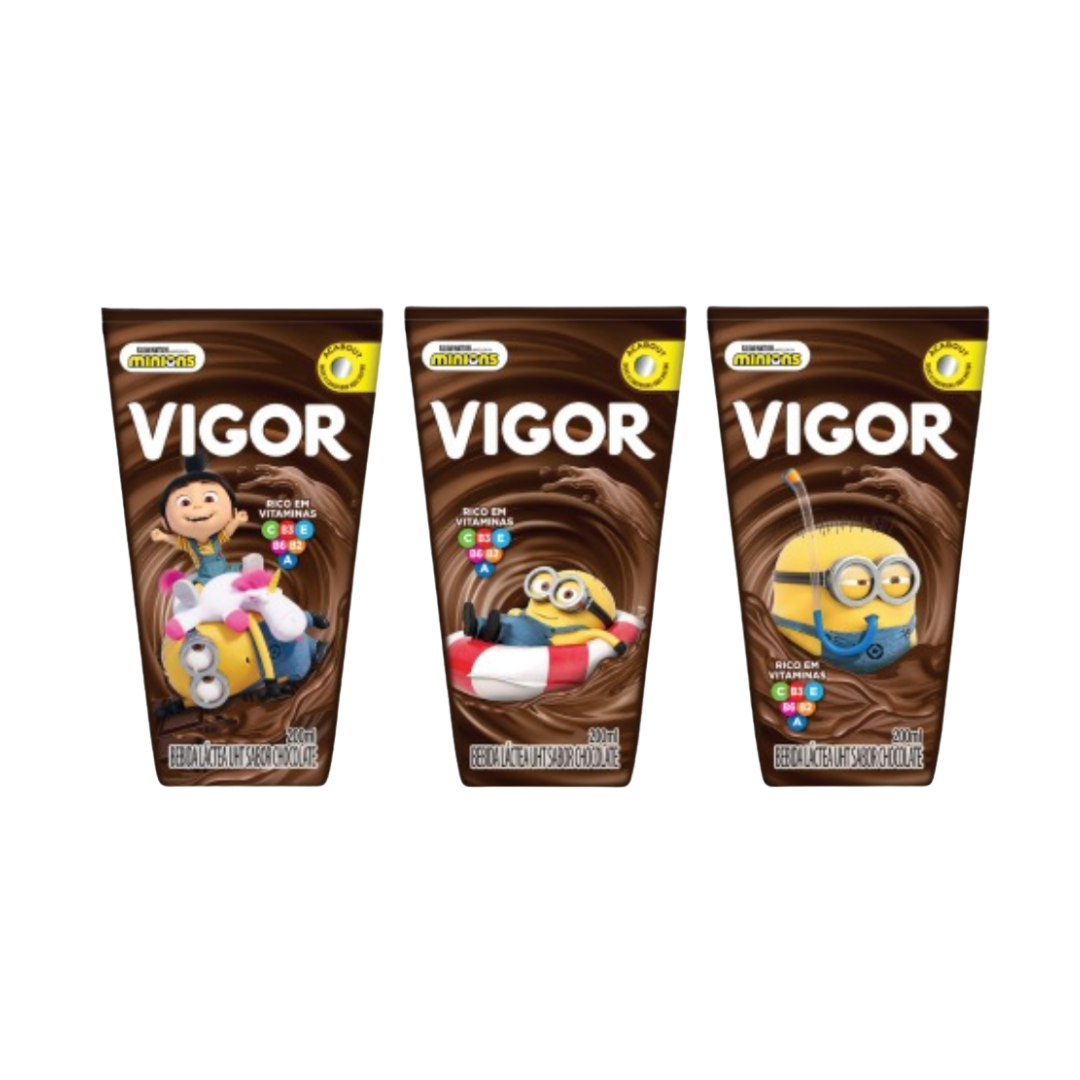 Vigor minions bebida láctea sabor chocolate