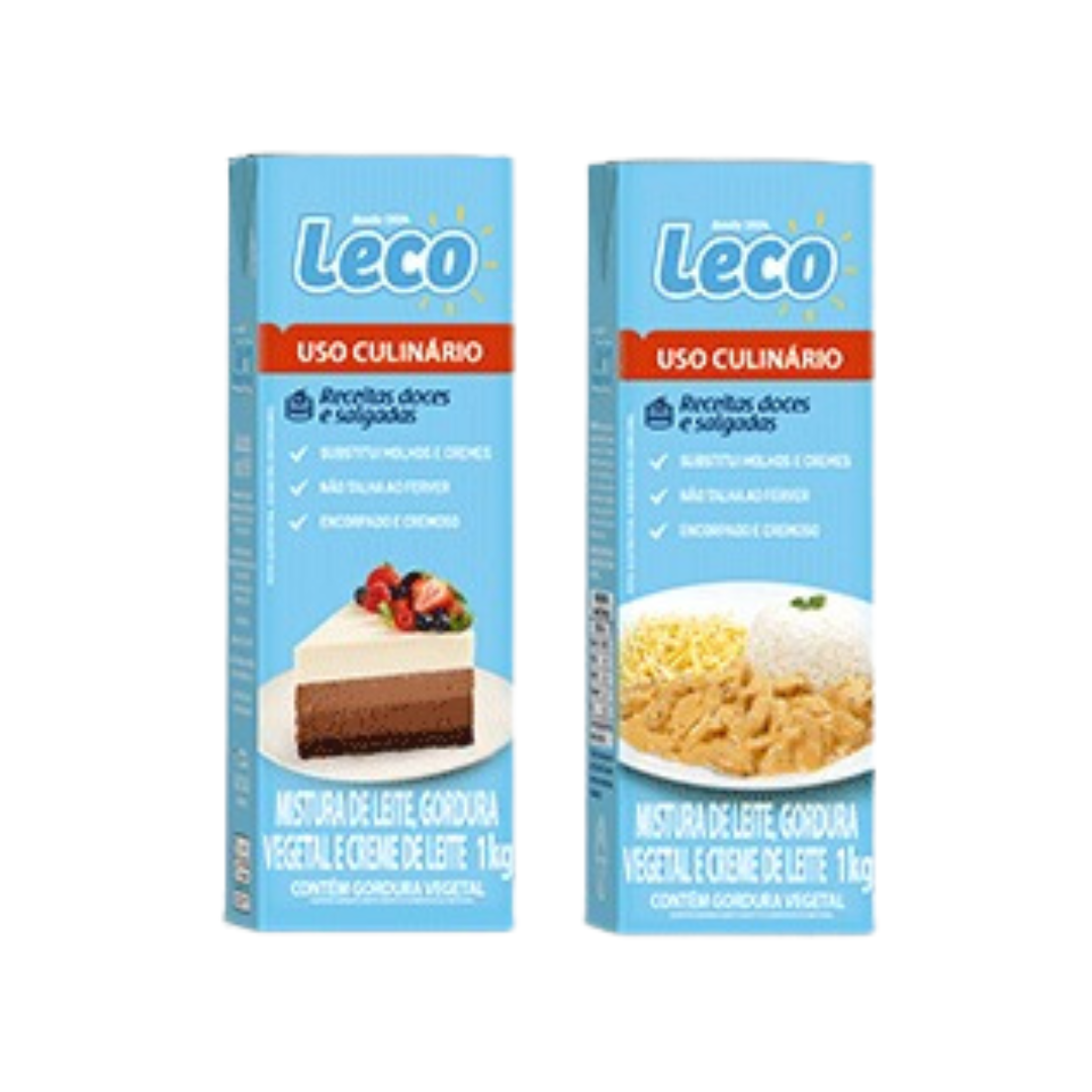 Leco mistura de leite, gordura vegetal e creme de leite