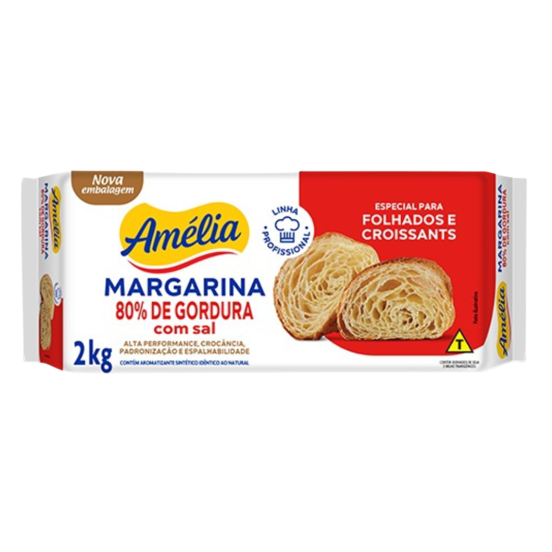 Amélia margarina 80% de gordura com sal 2KG