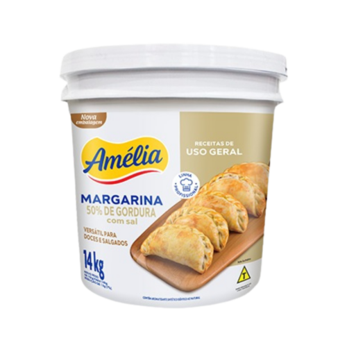 Amélia margarina 50% de gordura com sal 14KG