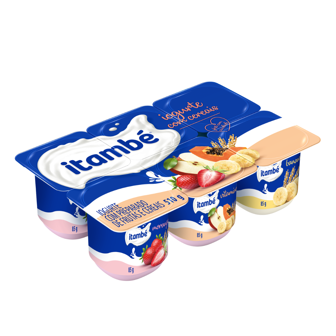 ITAMBÉ IOGURTE MORANGO VITAMINA E BANANA 510G
