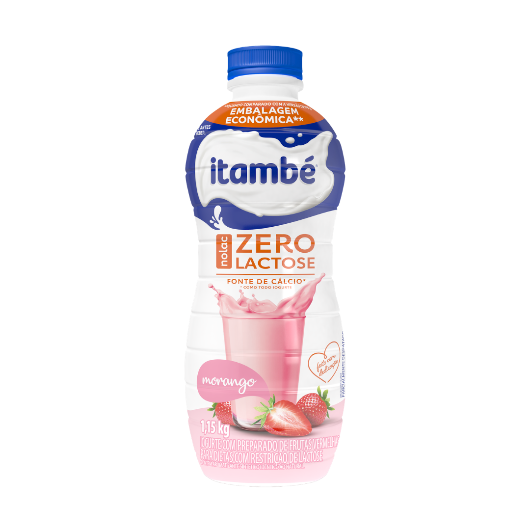 Itambé iogurte morango zero lactose 1,15KG