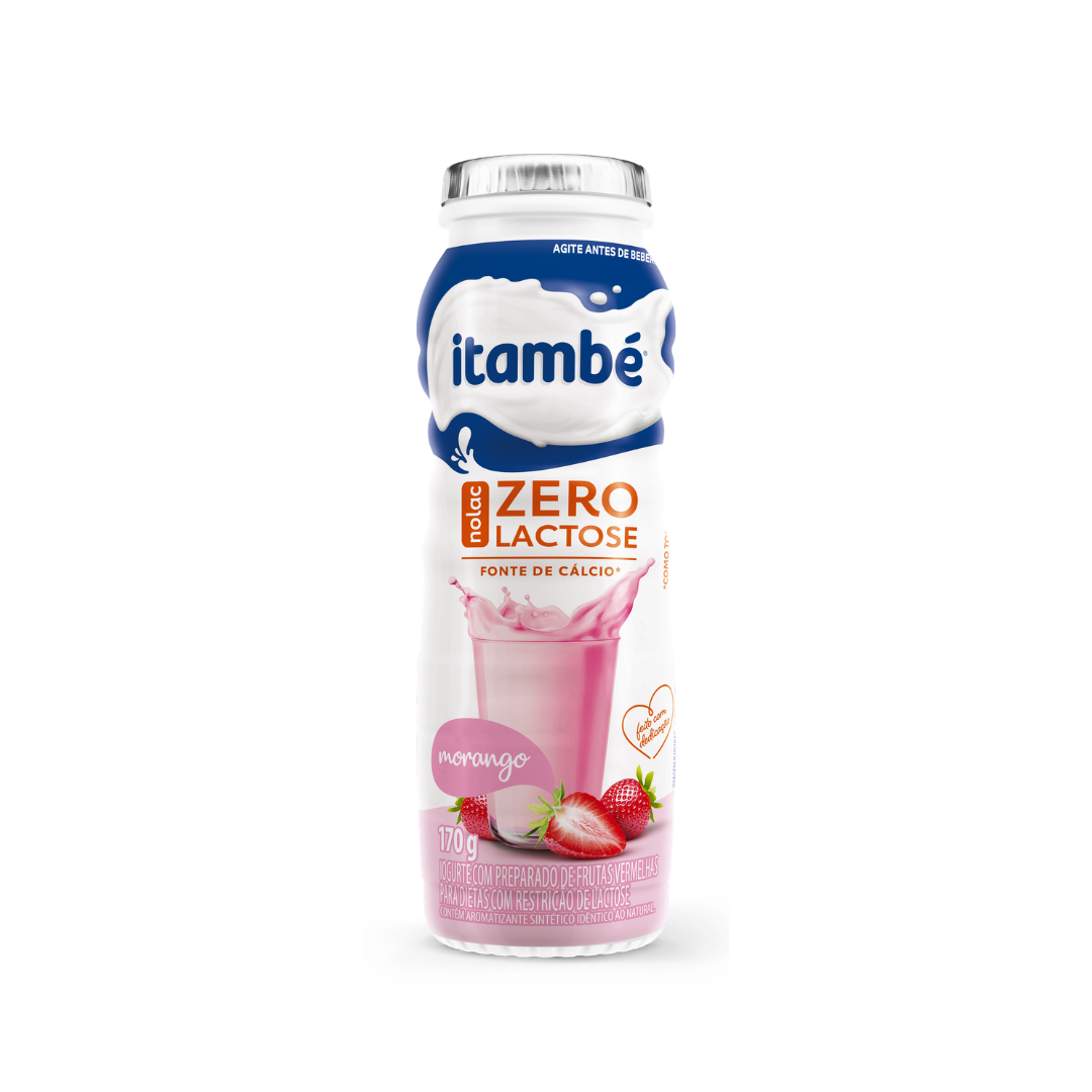 Itambé iogurte morango zero lactose 170g