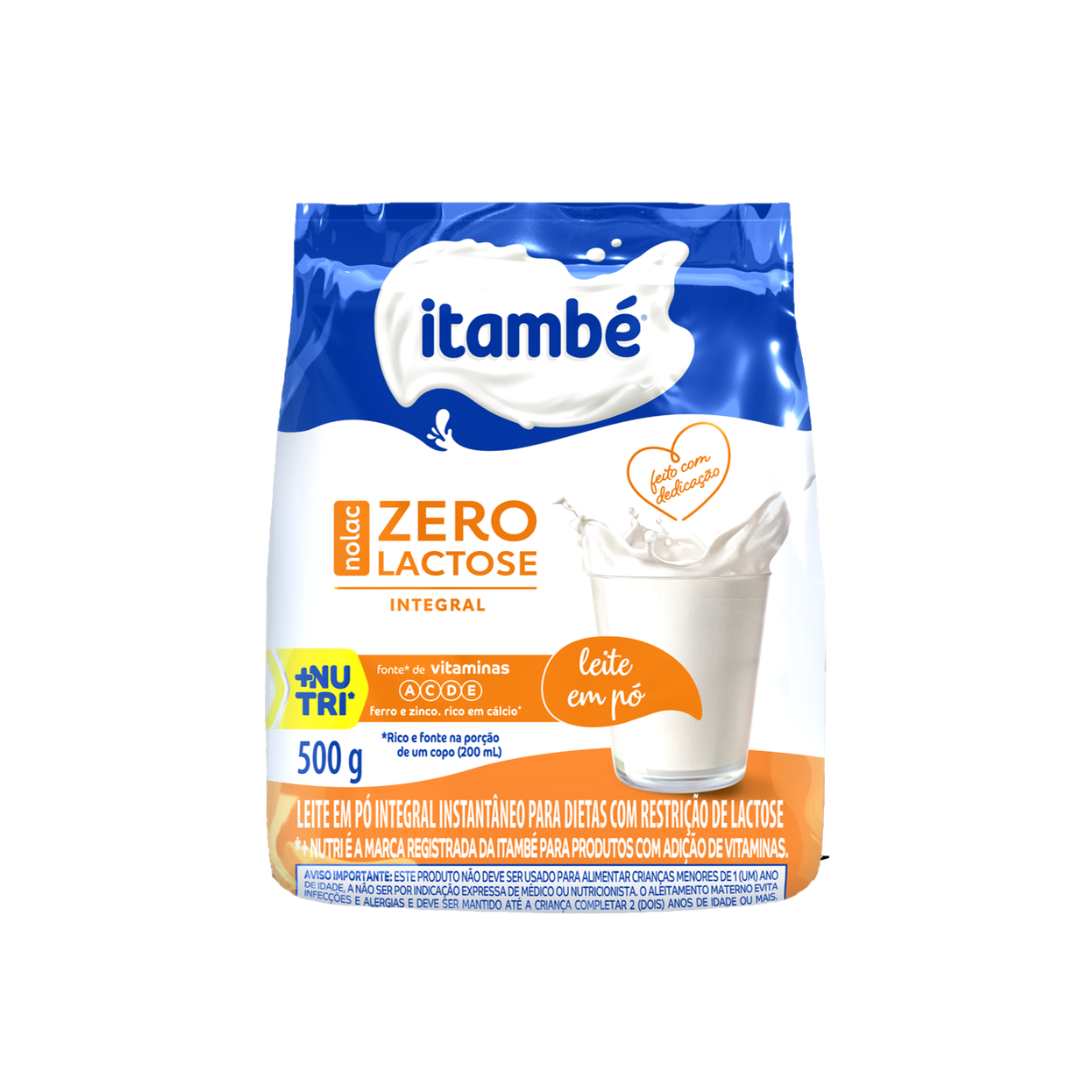 ITAMBÉ LEITE EM PÓ DESNATADO ZERO LACTOSE 500G